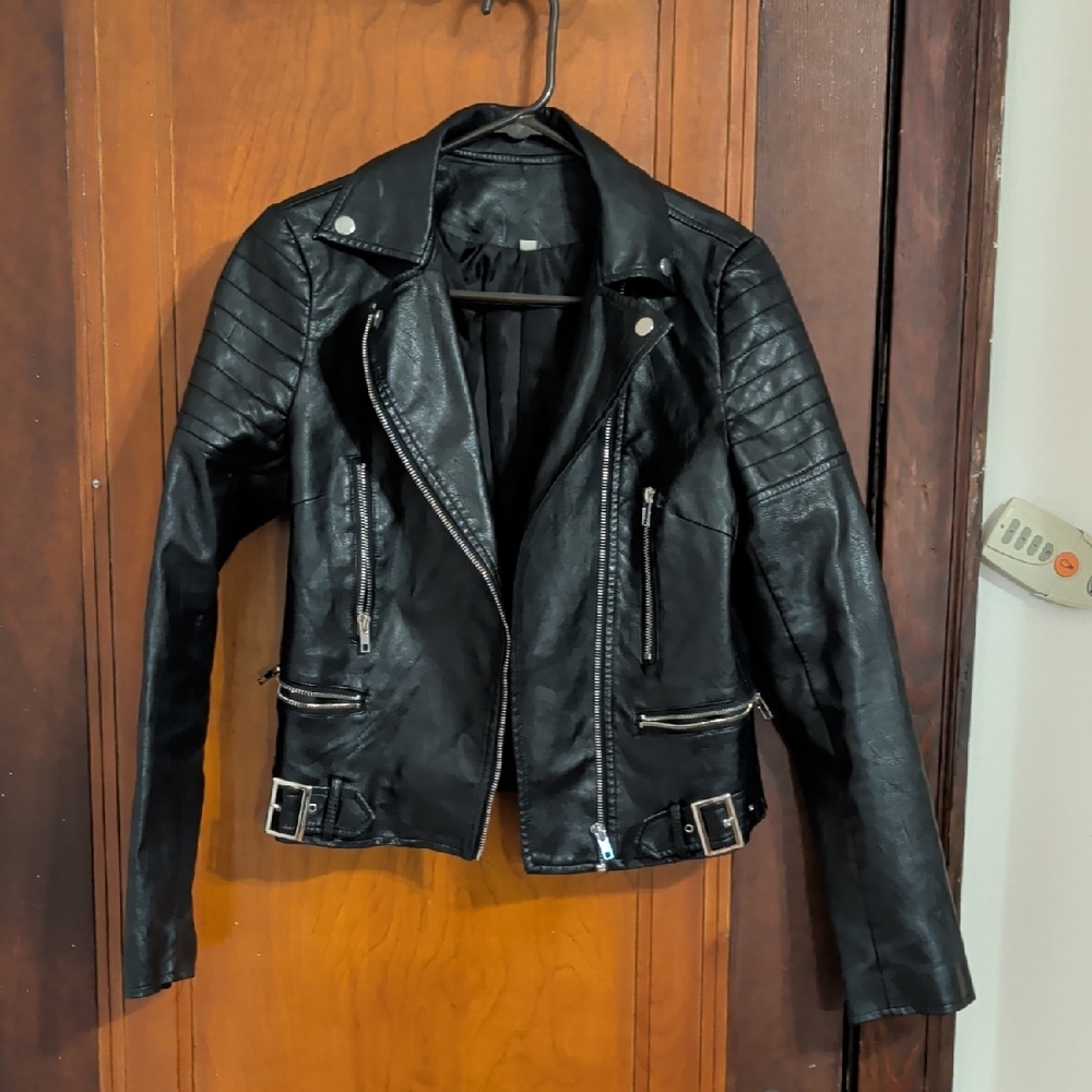 Black Leather Biker Jacket
